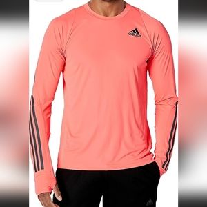 adidas Men's Run Icon Full Reflective 3-Stripes Long Sleeve